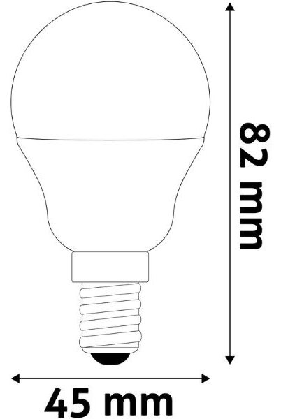 Prémiová LED žárovka E14 4,5W 470lm G45, denní, ekv. 40W, 3 roky