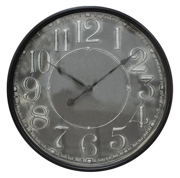 Nástěnné hodiny šedé 60*6 cm / 1*AA – 60x6 cm