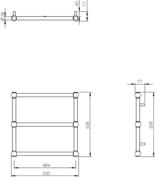 Imers Awena koupelnový radiátor designově 50.8x53 cm bílá G0035305082