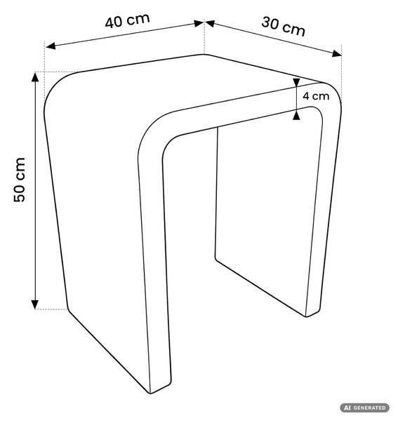 Ak furniture Konferenční stolek Crema 40 cm bílý