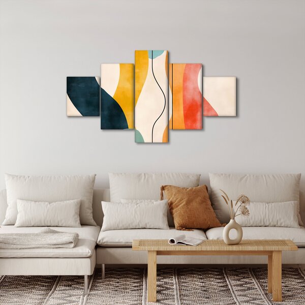 Obraz - Minimalistická barevná ilustrace II. (125x70 cm)