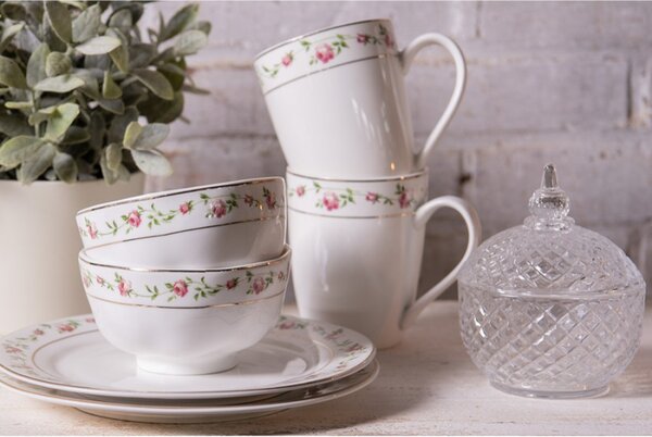 Porcelánová miska na polévku s růžičkami Cutty Rose – 300 ml