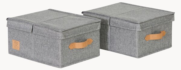 Sada úložných boxů s víky Premium, 2 díly