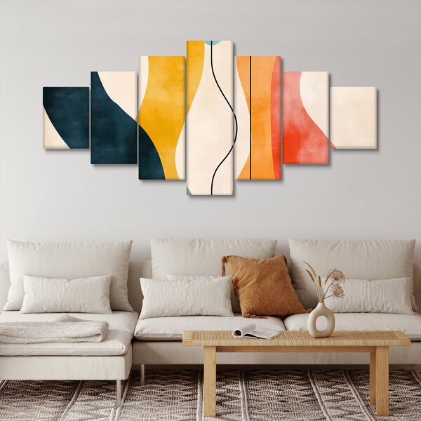Obraz - Minimalistická barevná ilustrace II. (210x100 cm)
