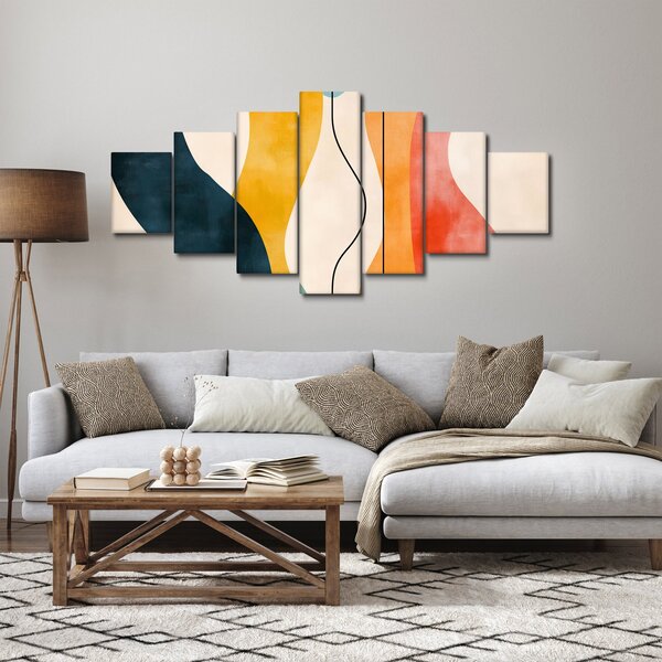 Obraz - Minimalistická barevná ilustrace II. (210x100 cm)