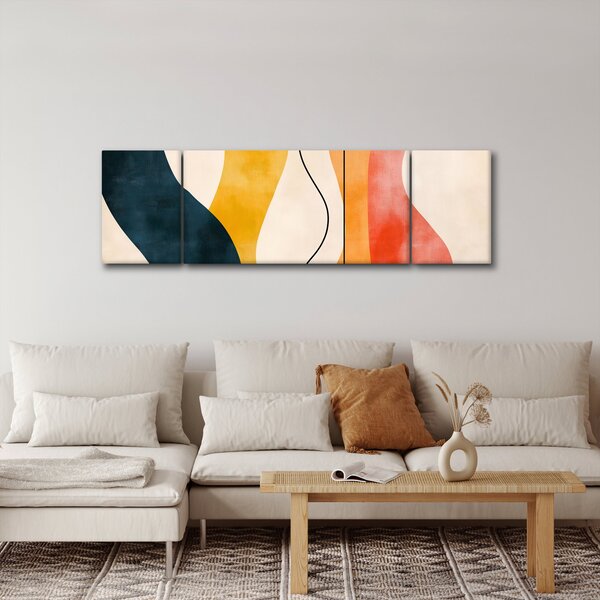 Obraz - Minimalistická barevná ilustrace II. (170x50 cm)