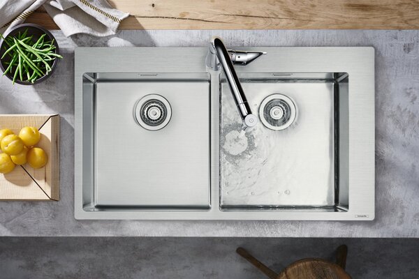 Hansgrohe S 71 ocelový dřez 86.5x50 cm 43303800