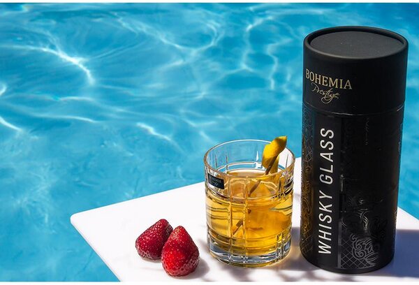 BOHEMIA PRESTIGE SEMPRÉ SKLENICE NA WHISKY V TUBĚ 340 ML SADA 2KS