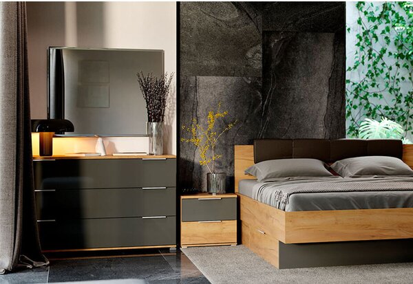 Komoda 3šu Lava / dub kraft Luna