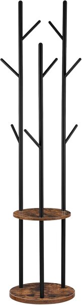Předsíňový věšák Vasagle Werry 175 cm hnědý/černý