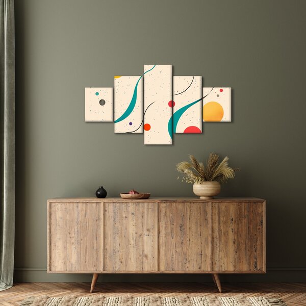 Obraz - Minimalistická barevná ilustrace (125x70 cm)