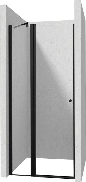 Deante Kerria Plus sprchové dveře 90 cm sklopné černá matný/průhledné sklo KTS_UN41P