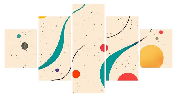 Obraz - Minimalistická barevná ilustrace (125x70 cm)