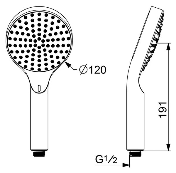 Oras Hydractiva sprchová hlavice chrom 242405
