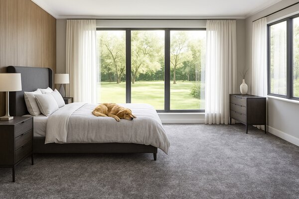 Condor Carpets, Metrážový koberec Serena 6602, na míru, šíře 4m,5m, šedá, filc, ložnice