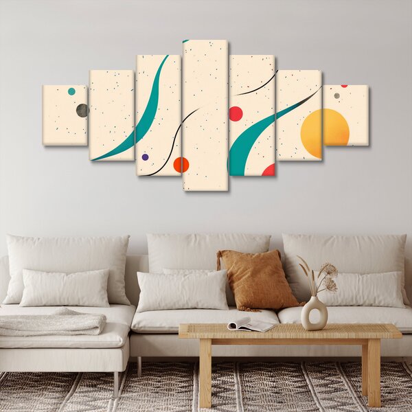 Obraz - Minimalistická barevná ilustrace (210x100 cm)
