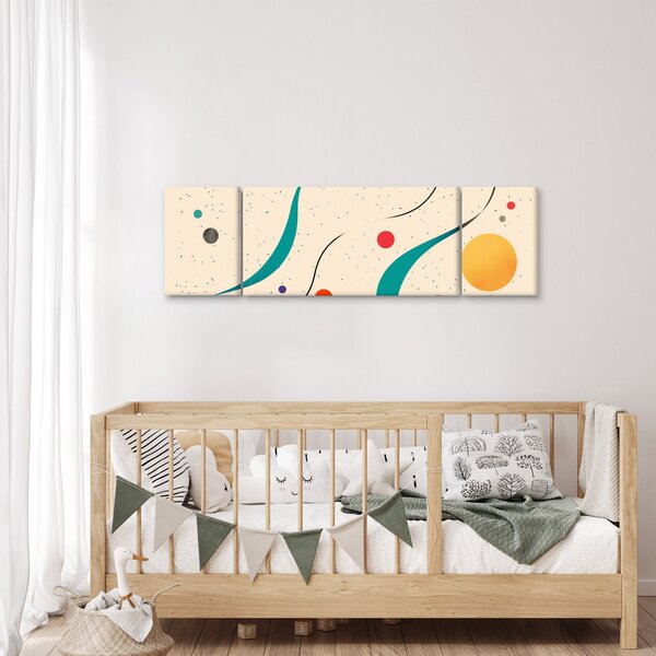 Obraz - Minimalistická barevná ilustrace (170x50 cm)
