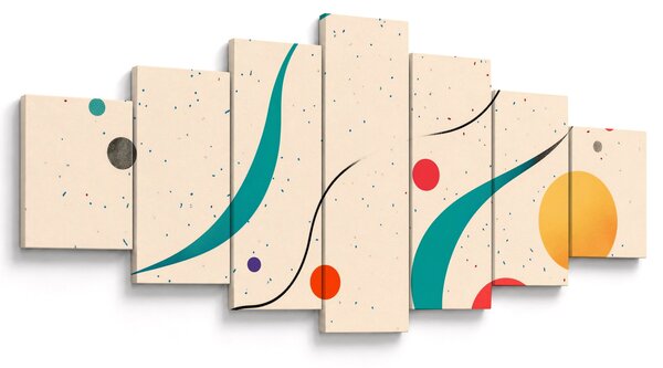 Obraz - Minimalistická barevná ilustrace (210x100 cm)