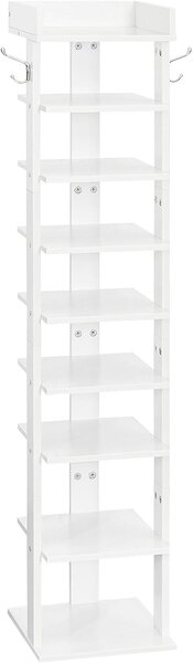 Vysoký úzký botník Vasagle Gio 132 cm bílý