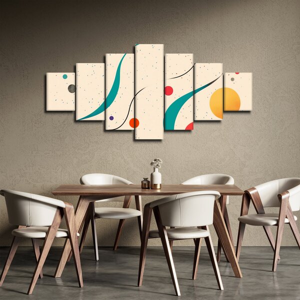 Obraz - Minimalistická barevná ilustrace (210x100 cm)