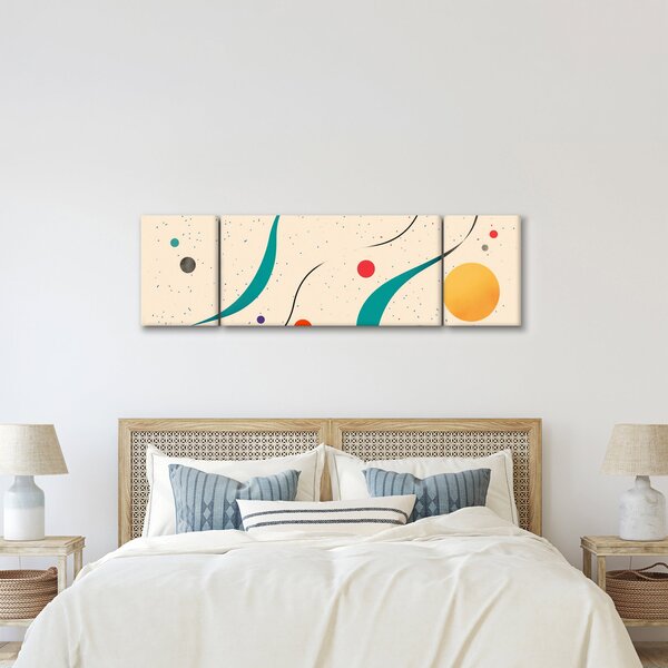 Obraz - Minimalistická barevná ilustrace (170x50 cm)