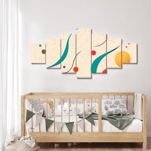 Obraz - Minimalistická barevná ilustrace (210x100 cm)