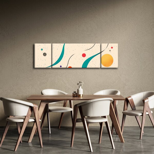 Obraz - Minimalistická barevná ilustrace (170x50 cm)