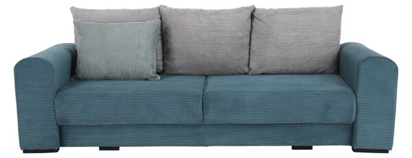 KONDELA Extra prostorná pohovka, modrá / mentolová / světle šedá, Gilena BIG SOFA