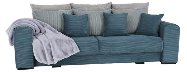KONDELA Extra prostorná pohovka, modrá / mentolová / světle šedá, Gilena BIG SOFA