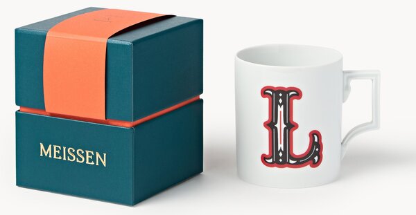 Westwing x MEISSEN, ručně vyrobený hrnek Initials's dekorací Motif