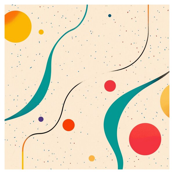 Obraz - Minimalistická barevná ilustrace (30x30 cm)