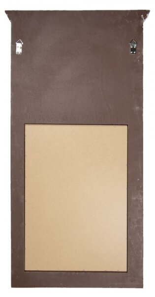 Nástěnné zrcadlo v ozdobném rámu s římsou – 65x5x120 cm