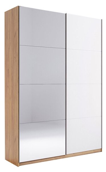 Skříň s posuvnými dveřmi 1.5x2.4m (Dveře Lesklé Bílé/Zrcadlo) série N Asti