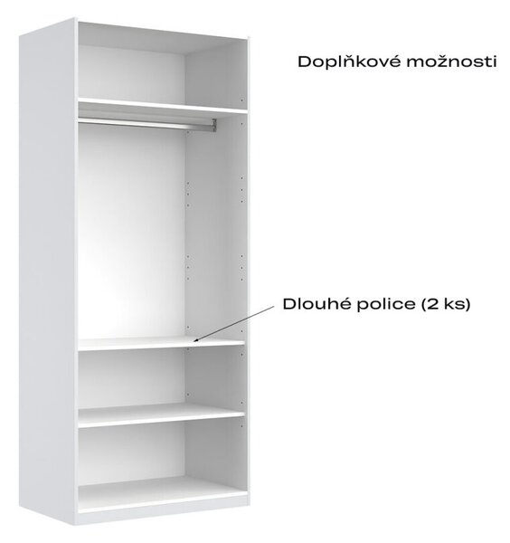Skříň 2dv bez zrcadel, série N bílá Family
