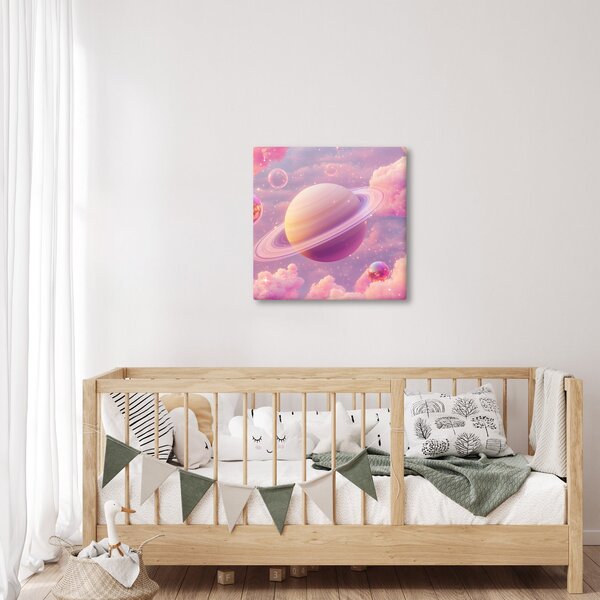 Obraz - Růžová planeta (30x30 cm)