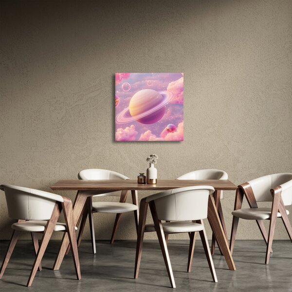 Obraz - Růžová planeta (30x30 cm)