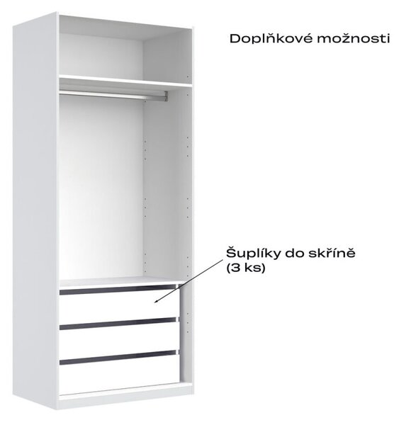 Korpus skříně 2dv Bílý lesk Idea