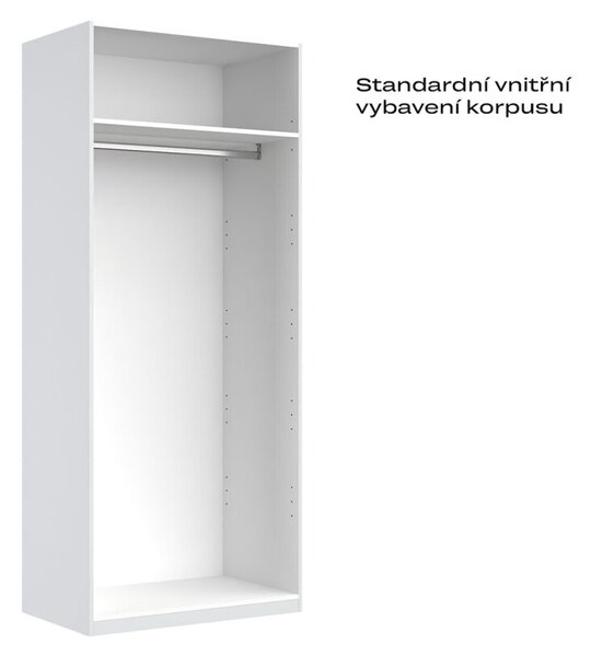 Skříň 2dv bez zrcadel, série N bílá Family