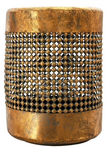 Kovová lucerna se zlatou patinou Anne-maaike – 34x45 cm