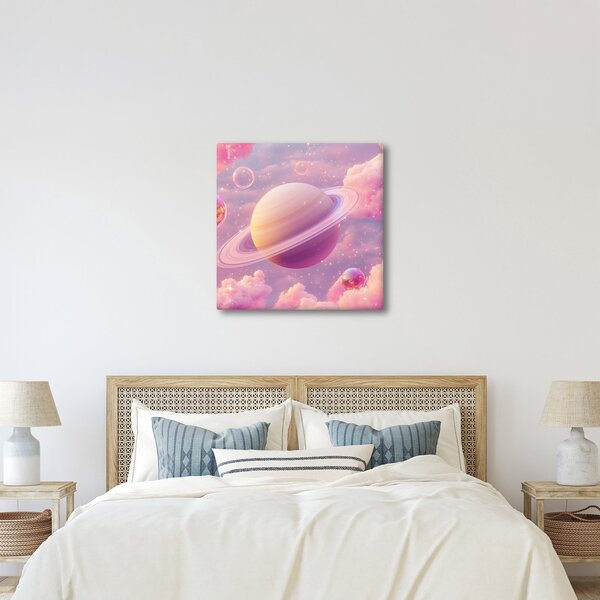 Obraz - Růžová planeta (30x30 cm)