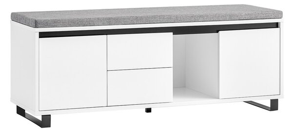 Sobuy Fsr176-W Úložná Lavice S Botníkem A Sedákem Do Předsíně Bílá