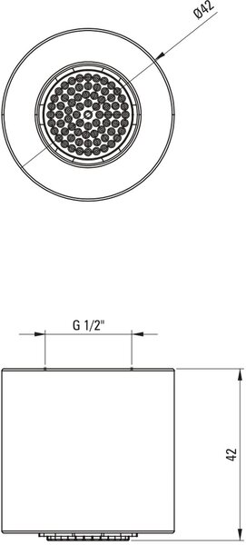 Deante Silia hlavová sprcha 4.2x4.2 cm kulatý || NQS_R30K