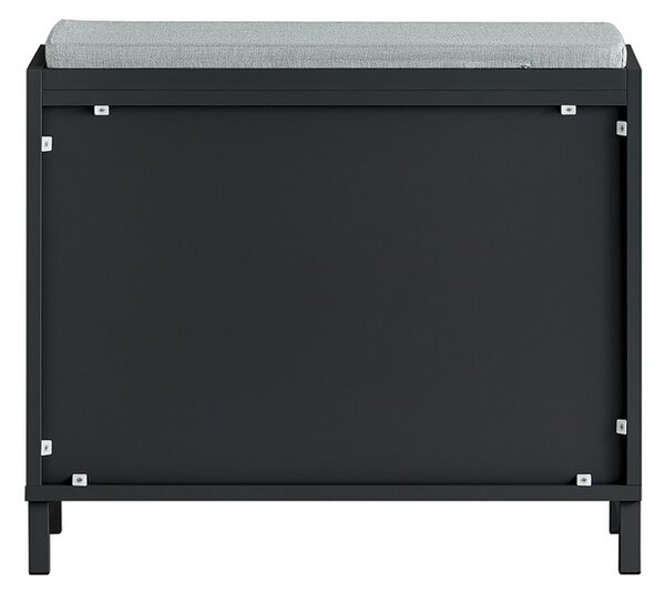 Sobuy Fsr151-K-Sch Výklopný Botník S 1 Klapkou Botník Úzký Botník Se 2 Policemi Komoda Na Boty Botník Černý Wd Cca 60X52X24Cm