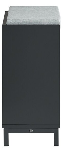 Sobuy Fsr151-K-Sch Výklopný Botník S 1 Klapkou Botník Úzký Botník Se 2 Policemi Komoda Na Boty Botník Černý Wd Cca 60X52X24Cm