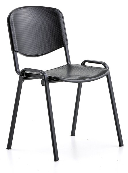 AJ Produkty Židle NELSON, plastový sedák, černá, černá