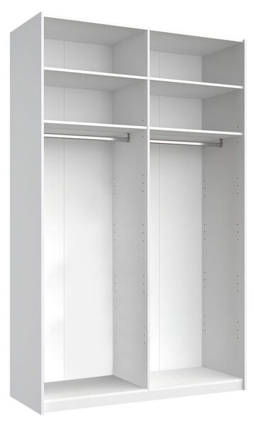 Skříň s posuvnými dveřmi 1,5x2,4m (Dveře Lesklé Bílé/Zrcadlo), série N Family