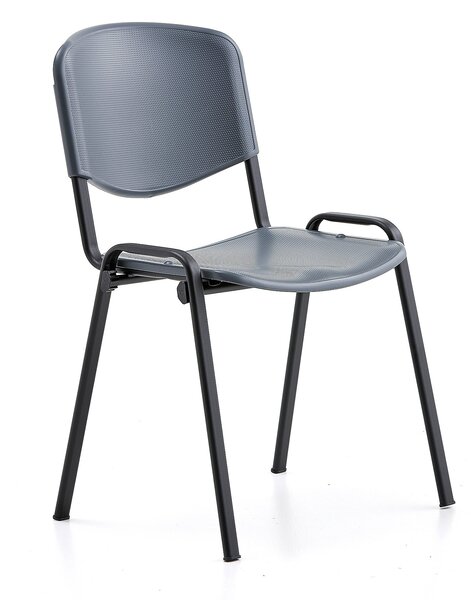AJ Produkty Židle NELSON, plastový sedák, černá, tmavě šedá