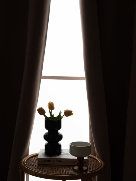 MK Lůžkoviny Blackout závěsy Elias cappuccino – 140 × 160 cm (2 ks) - řasící stuha