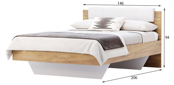 Postel 140x200 měkké čelo Asti