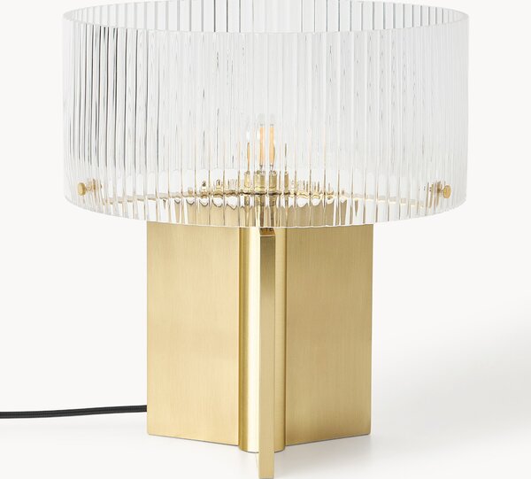 Stolní lampa's žebrovaným sklem Emmi
